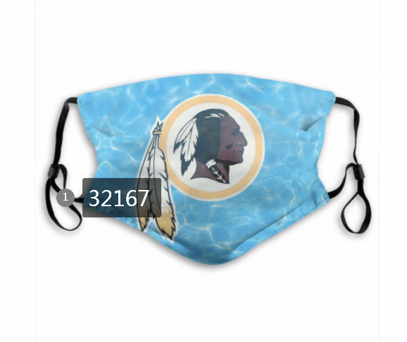 NFL 2020 Washington Redskins #2 Dust mask with filter->nfl dust mask->Sports Accessory